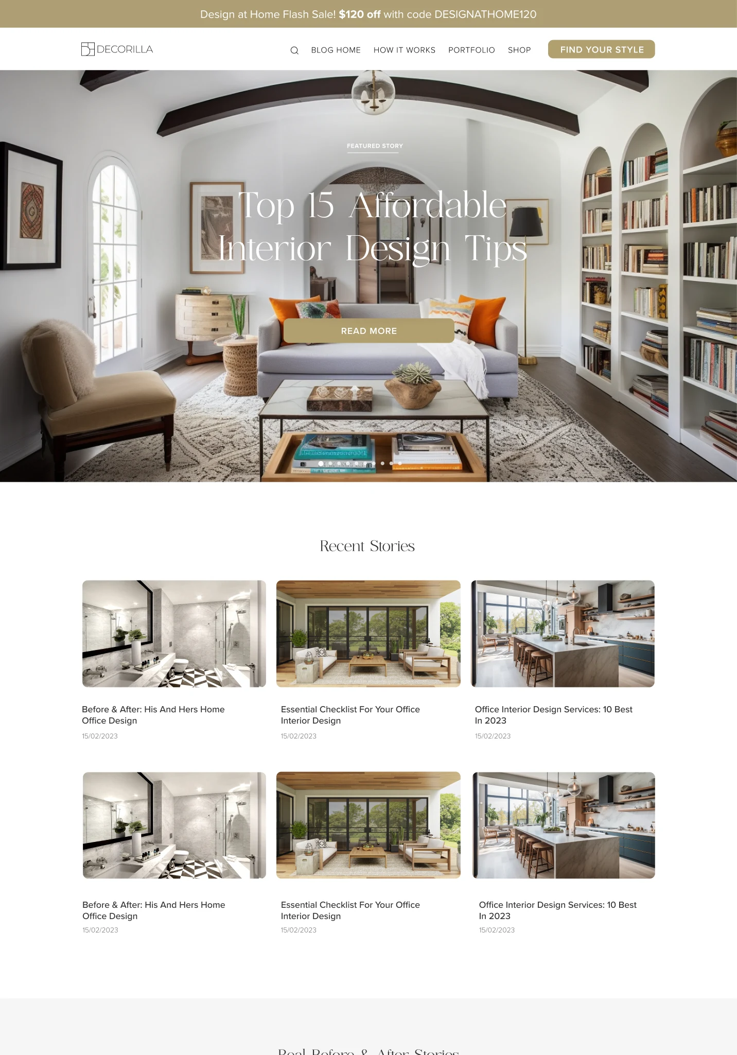 Decorilla Editorial landing page design by Joyce Elizabeth
