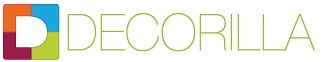 Earlier Decorilla logo, multicolor mark with green lettering